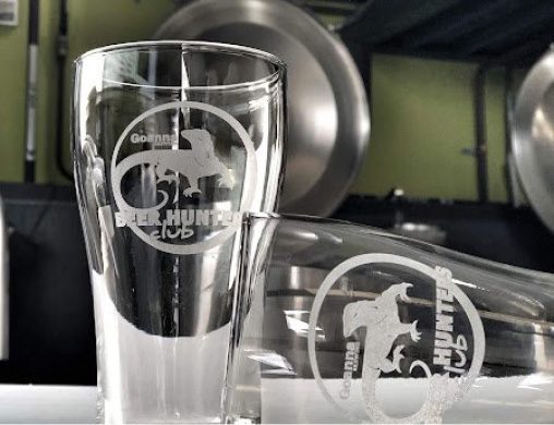 Weizen Beer Glass with Goanna Brewing Logo